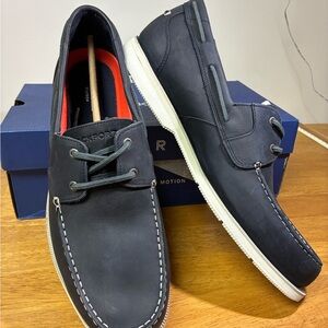 Rockport Men's Navy Boat Shoes